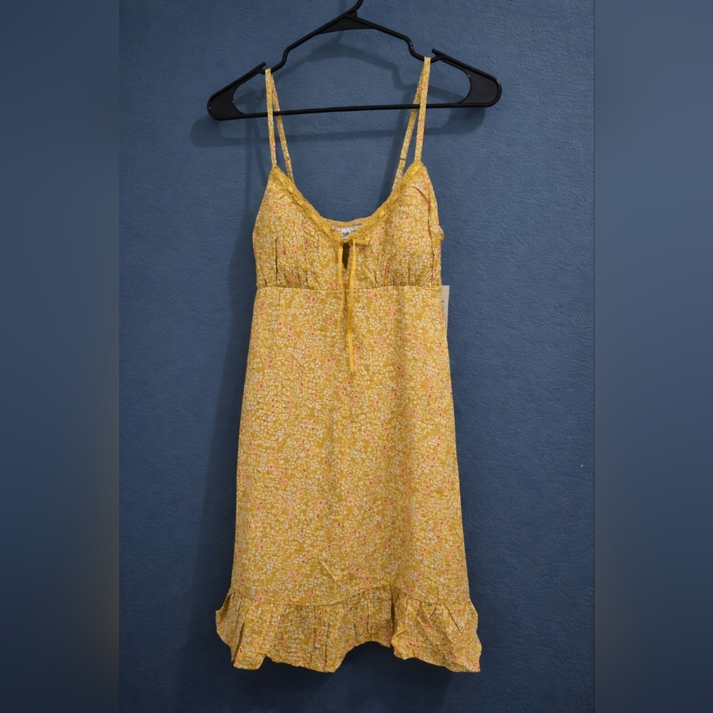No Boundaries Yellow Floral Dress